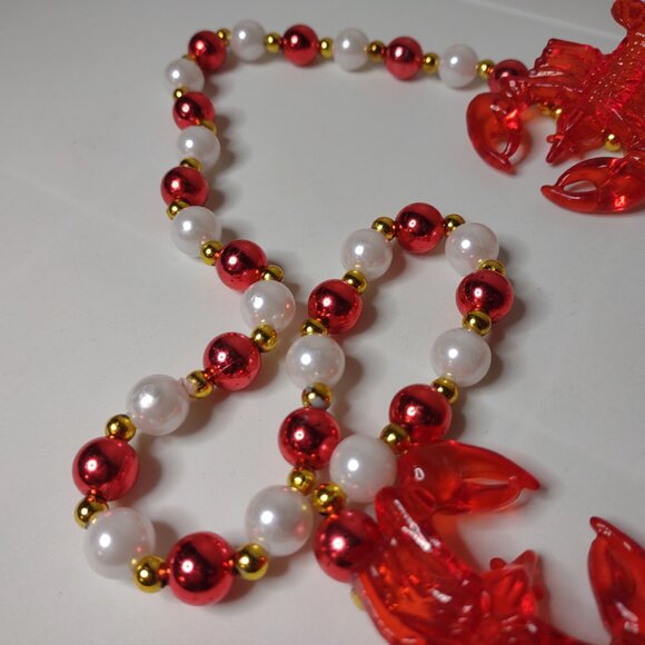 37 Inch Plastic Beaded Lobster Necklace - Picture 6 of 11